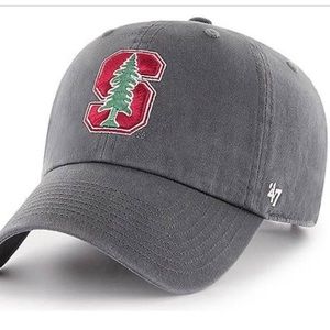 Stanford University fitted baseball cap hat gray